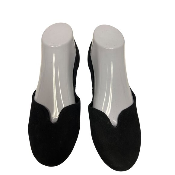 Rebecca Allen Women's Notch Ballet Black Flats Slip On Suede Shoes Size 7 NEW - Picture 5 of 9